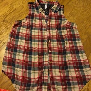 Button down tank top